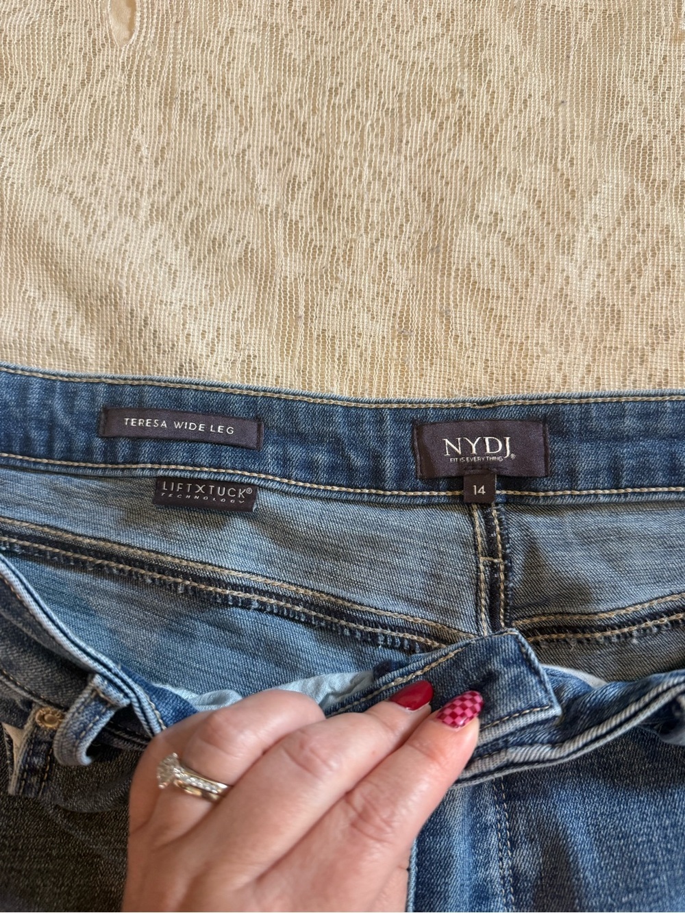 NYDJ Teresa wide leg jeans - Picture 3 of 10